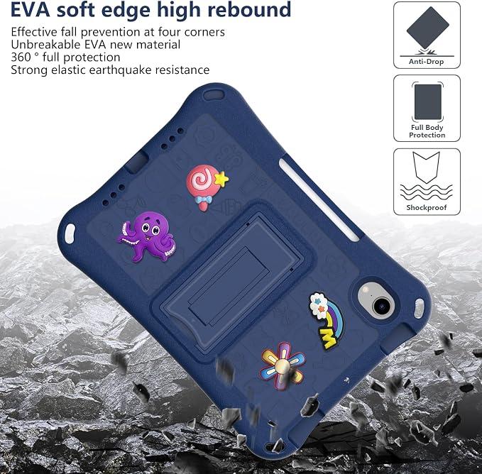 Case for iPad 10.2 Inch 2021/2020/2019/ iPad Pro 10.5 Inch/Air 3rd Gen (2019) Shoulder Strap Kickstand Children Friendly Anti-Scratch Shockproof Case Lightpurple