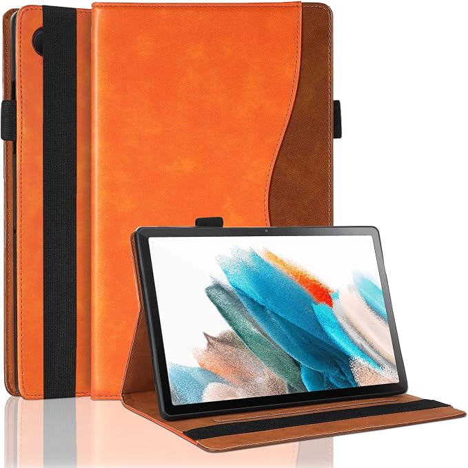 Case for Samsung Galaxy Tab A11 Plus 11 Inch 2025 Released (Model: SM-X310/SM-X315/SM-X236) Bussiness PU Leather Cover Flip Stand with Elastic Band &amp Card Holder-Brown