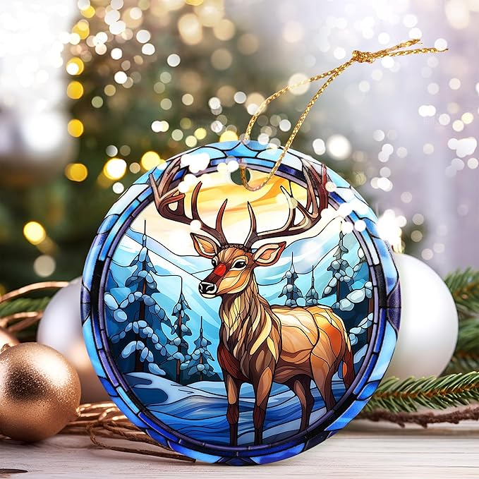 Christmas Ornament, Elk Ornament, Christmas Decorations for Tree, Heirloom Keepsake, Gift Idea