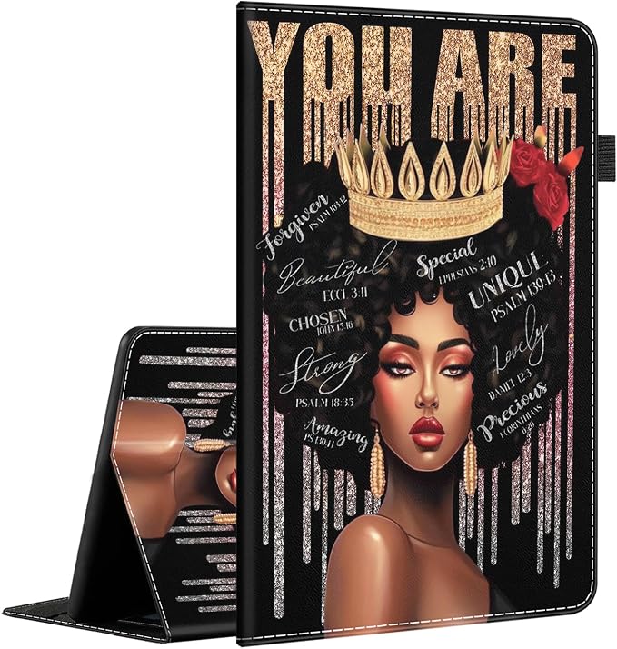 Case for Amazon Fire Max 11 Tablet (13th Generation 2023 Release) Multi-Angle Smart Stand Cover Auto Sleep/Wake for Fire 11 Max Tablet，African American Women Inspirational Quotes