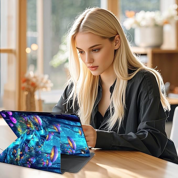 for Amazon Fire Max 11 2023 Release Table Case 11'' Rotating Auto Wake Sleep Leather Table Case for Amazon Fire Max 11 2023 Release Stand Bird Flowers Design for Woman Man