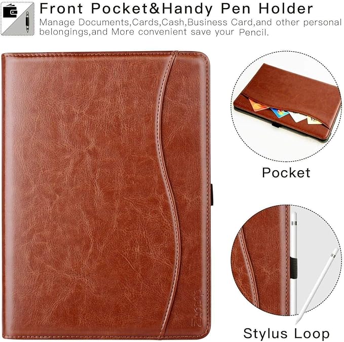 ZtotopCases for iPad 6th/5th Generation 9.7 Inch 2018/2017 iPad Air 2 &amp 1 Case Premium PU Leather Business Folding Cover with Auto Wake/Sleep Multiple Viewing Angles for iPad Air 2nd/1st Gen Bl