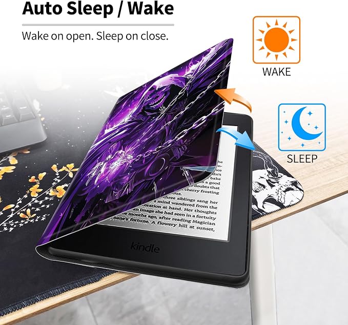 Case for All-New 7 Kindle Paperwhite 12th Gen 2024 &amp Kindle Colorsoft Signature EditionPU Leather Cover with Auto Sleep Wake FeatureAmerican Flag Eagle