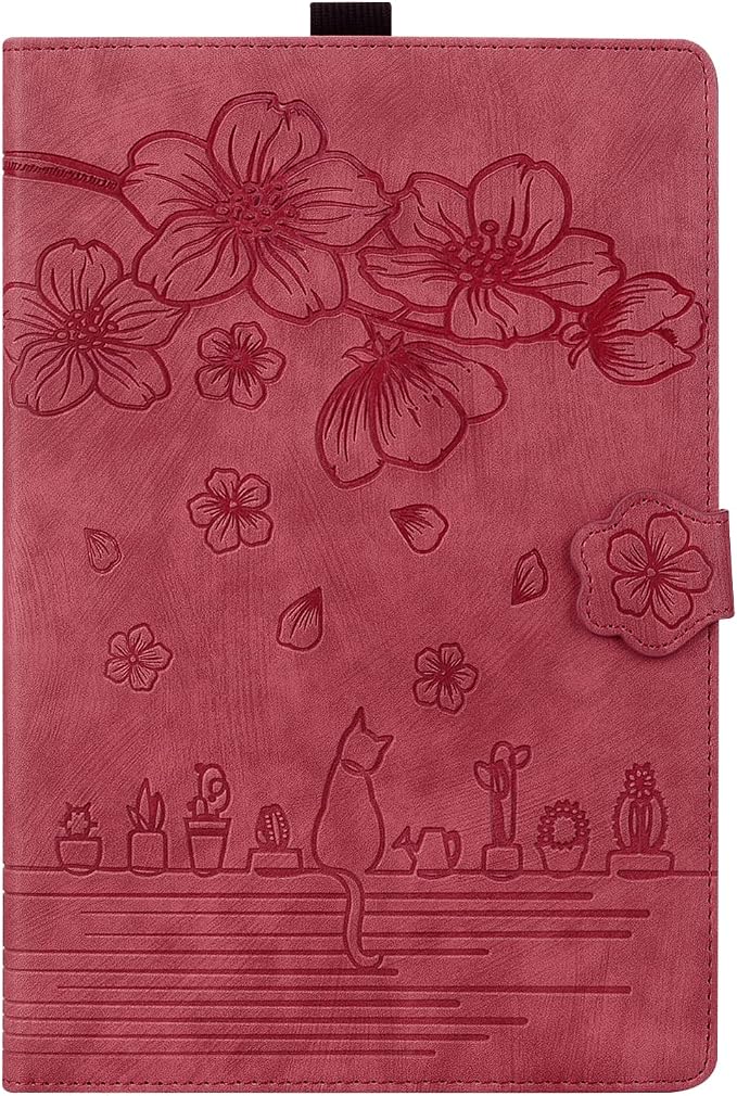 for Apple iPad 10.2 Case 9th/8th/7th Generation Cover (2021/2020/2019) with Auto Wake/Sleep Ultra Thin Lightweight Trifold Stand Folio PU Leather &amp Hard Back Hybrid Cover Almond Blossom