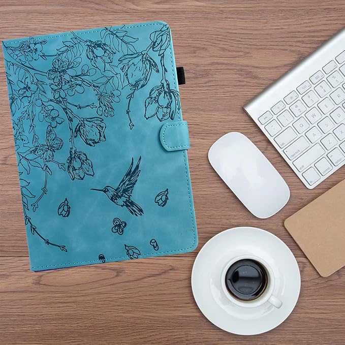 Case for iPad 9th/8th/7th Generation iPad 10.2 Case (2021/2020/2019 Model iPad 9/8/7 Case) PU Leather Folio Folding Stand Cover for iPad 10.2 inch Auto Wake/Sleep Hummingbird