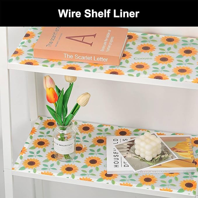 Cooyes Shelf Liner – Premium Non-Adhesive Cabinet & Drawer Liner for Kitchen – Waterproof Shelf Paper with Modern Pattern – Durable EVA Cabinet Mat – Easy to Cut （17.5" W x 197" L）