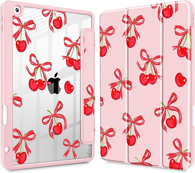May Chen for iPad 9th Generation with Pencil Holder iPad 8th/7th Gen Case 10.2-inch [Penceil Holder] Trifold Stand Auto Wake/Sleep Clear TPU Protection Back Cover Ballet Shoes