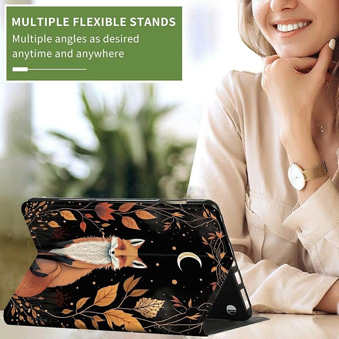 Case for Kindle Fire HD 10 &amp 10 Plus Tablet 10.1 (13th/11th Generation 2023/2021 Release) Lightweight Slim PU Leather Adjustable Multi-Angle Smart Shell Cover with Auto Wake/SleepA Flowers Art