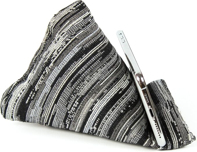 Handmade Phone Pillow Holder - The Wedge Mobile Device Stand - Fabric Phone Stand for All iPhones All Smartphones! 7 x 6.1 x 5.5 Inches (ABC)