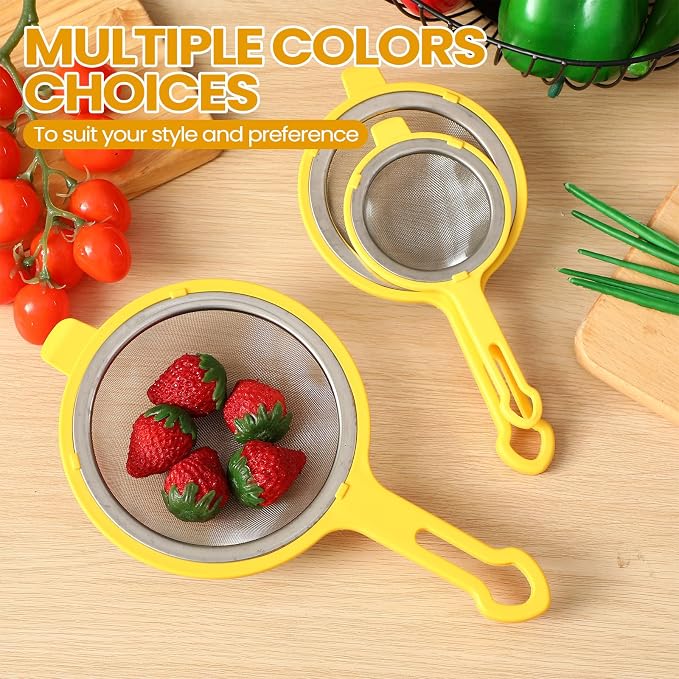 LemonRoad Set of 3 Stainless Steel Mesh Strainer 304 Fine Mesh Filters