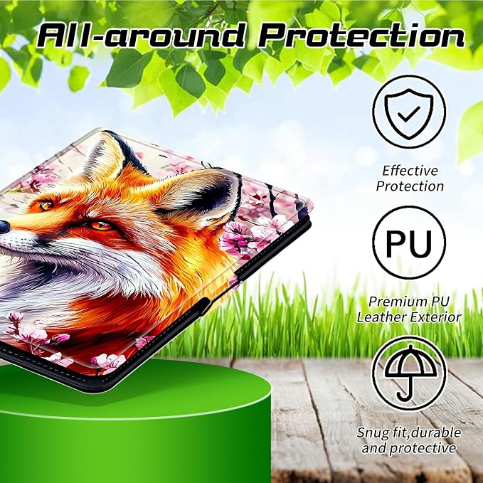 for Walmart Onn 10.1 2024 Onn 10.1 Gen 4 Universal Tablet Case 360 Degree Rotating Kickstand Protective Stand Case with Multiple Viewing PU Leather Shell Case Black Book Cat