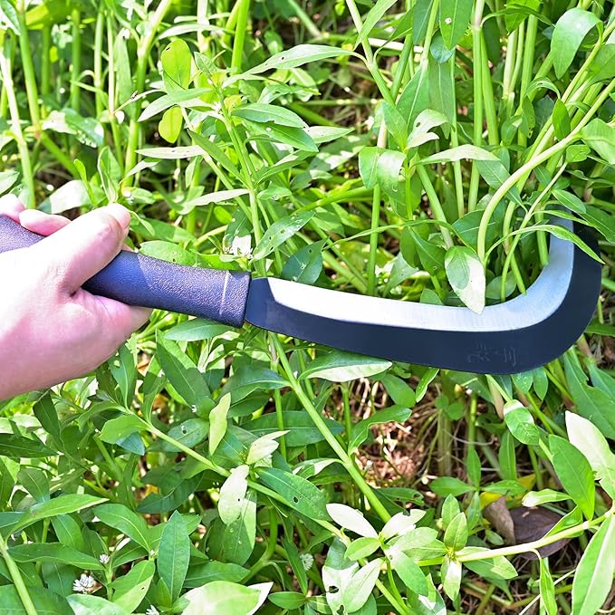 Sickle, Machete,Clearing Sickle,Weed Removal&Grass Clearing,Magnetic Long Handle,Compact&Portable Gardening&Farming,Soft Rubber Handle…
