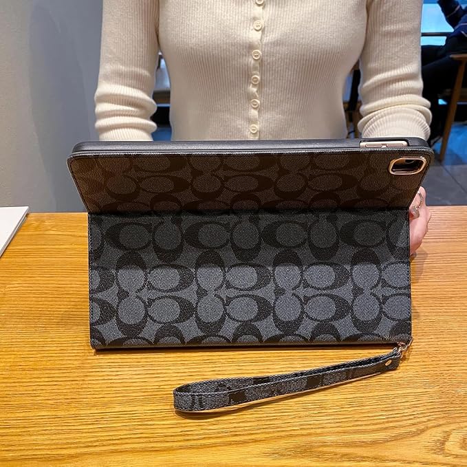 Case for iPad 11th Generation 11 Inch 2025 (A16) / iPad 10th Generation 10.9 Inch 2022 PU Leather Protective Folio Cover with Multi-Angle Stand Hand Strap