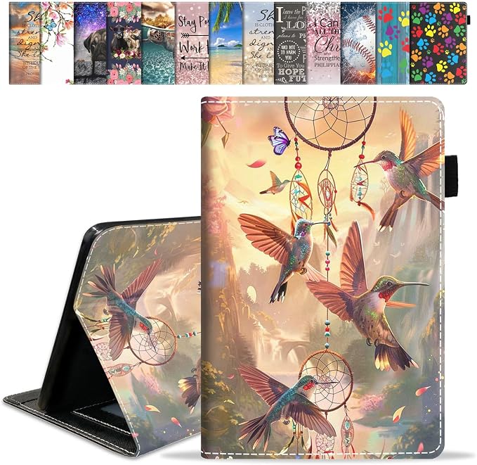 Case for Amazon Fire HD 8/Fire HD 8 Plus Tablet (12th/10th Generation 2024/2022/2020 Release) Premium PU Leather Cover with Auto Sleep Wake African Women
