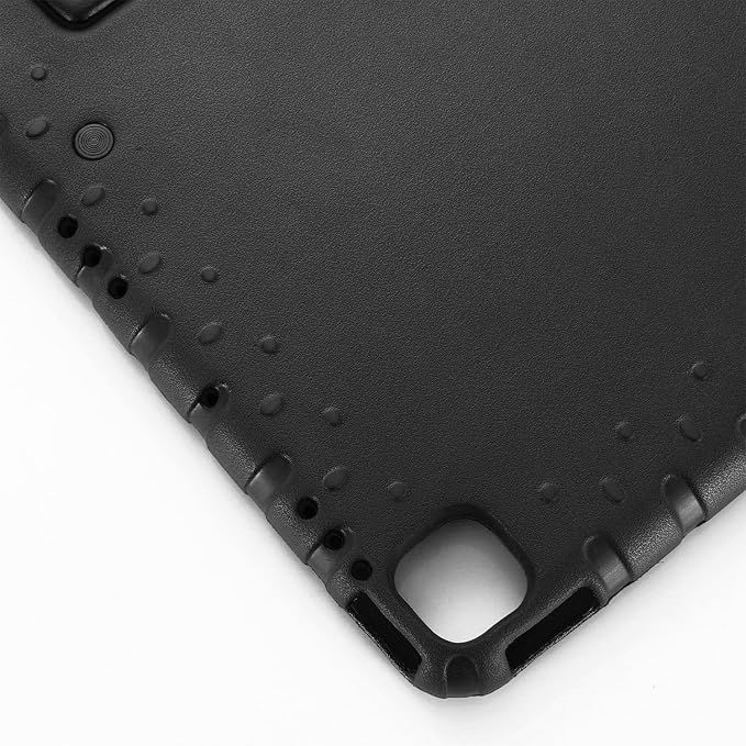 Kids Case for iPad Pro 11 M5/M4 &amp iPad Air 11 (2026/2025/2024) Shockproof Case with Pencil Holder Techcircle Light EVA Foam Handle Stand Bumper Protective Child Friendly Drop Proof Cover Black