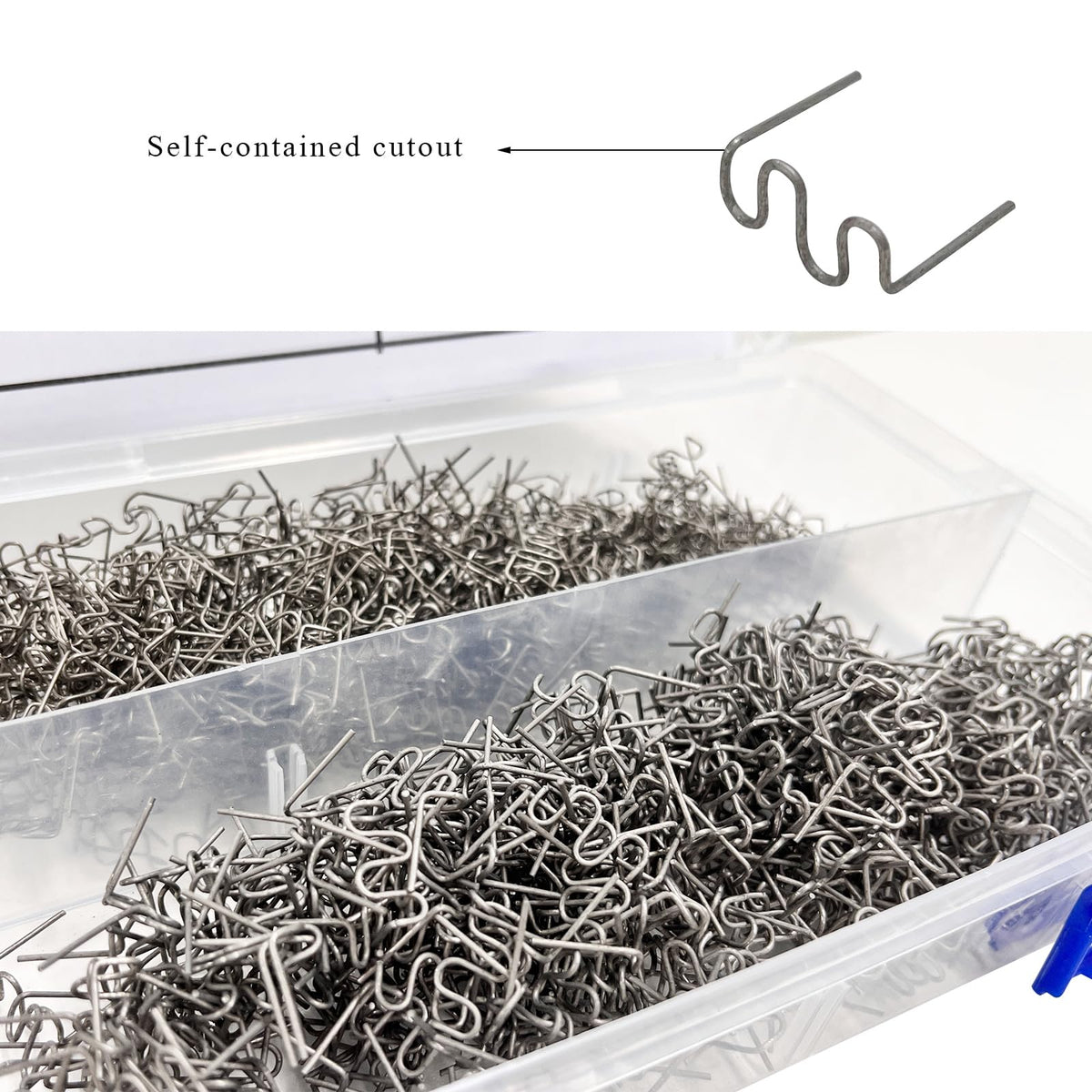 Gasedin 1000 PCS Hot Staples Bumper Welding Rods, 0.6mm 0.8mm Bumper Repairing Plastic Welding Kit, Metal Wave Shape Hot Staple Welding Wire for Machine Repair, Car Accessories