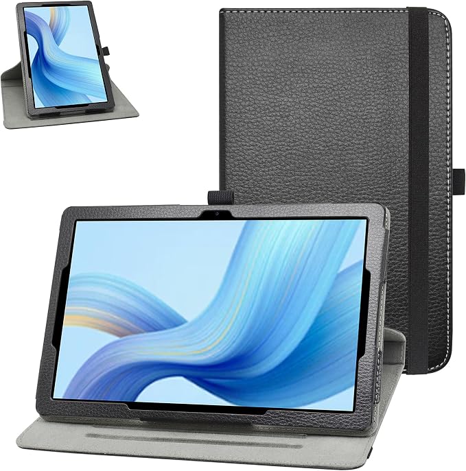 MAMA MOUTH for DOOGEE U9 Rotating CaseDOOGEE U10 Pro Rotating Case360 Degree Rotary Stand with Cute Pattern Cover for DOOGEE U9 /DOOGEE U10 Pro 10.1 TabletBlack