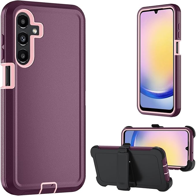 for Samsung Galaxy A17 5G caseA16 5G Heavy Duty casewith A Tempered Glass Screen Protector [Military Grade Protective ] [Shockproof] [Dropproof] [Dust-Proof]for Galaxy A17 / A16(Black)