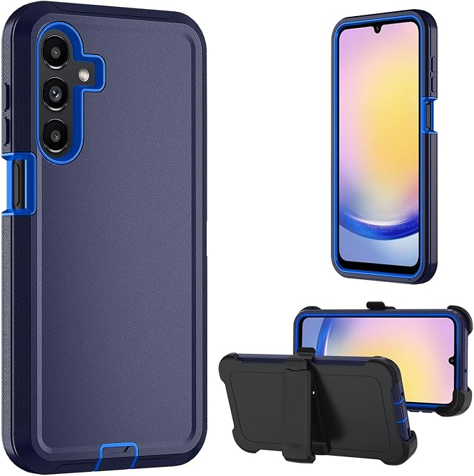 for Samsung Galaxy A17 5G caseA16 5G Heavy Duty casewith A Tempered Glass Screen Protector [Military Grade Protective ] [Shockproof] [Dropproof] [Dust-Proof]for Galaxy A17 / A16(Black)