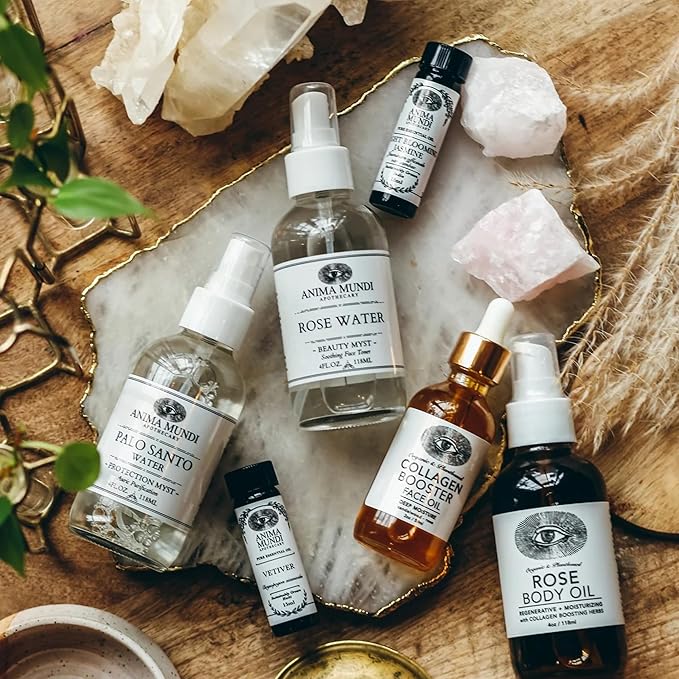 Anima Mundi Apothecary Soothing Rose Water Face Toner - Beauty Myst Facial Spray Helps Reduce Redness, Calm Skin, & Slow Signs of Aging - Made with Rose Distillate & Hints of Citrus (4 oz/118 ml)