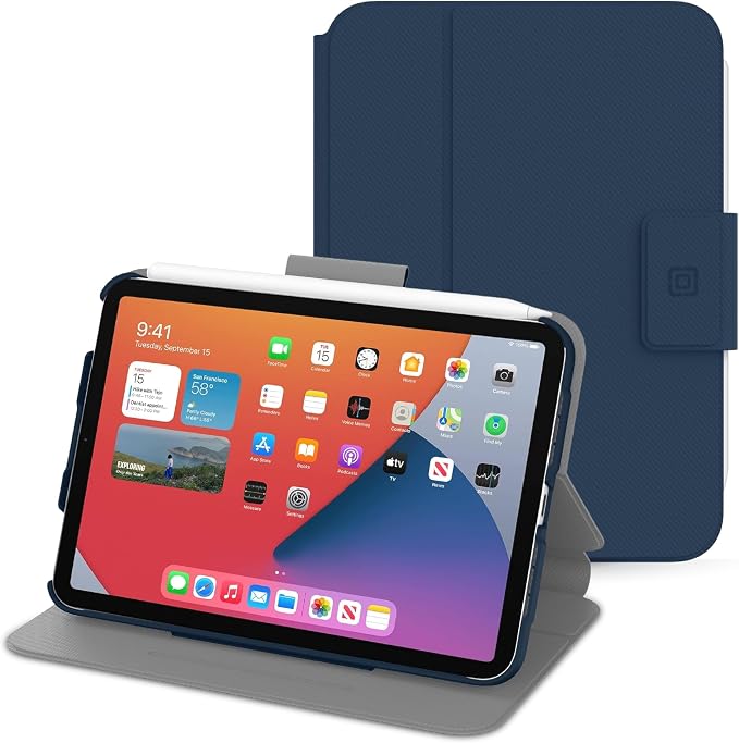 Incipio - SureView Protective Folio Case for iPad 10th Gen Lightweight Slim Cover with Adjustable Stand Scratch Protection (Black)