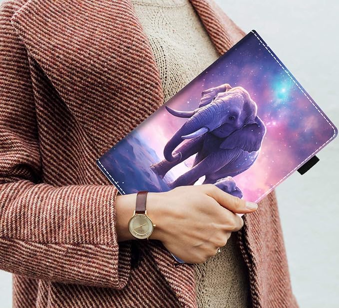 Case for Amazon Kindle Fire 7 Tablet (7 Display 12th Generation 2022 Release) Slim PU Leather Stand Folio Cover with Card Slot &amp Auto Wake Sleep Abstract Paint Butterfly