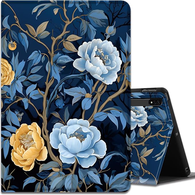 Case for Samsung Galaxy Tab A9 Plus 11 2023 Multi-Viewing Angles with Automatic Sleep/Wake Function for Samsung Galaxy A9+Tablet (SM-X210/X216/X218) American Flag Wolf