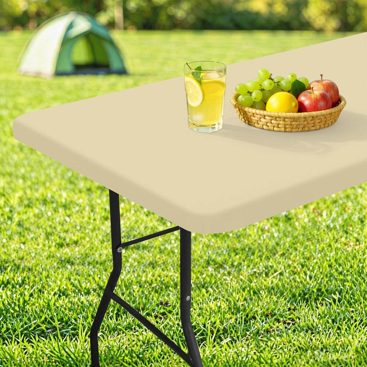 homing Rectangle Table Cloth Cover 5 Foot Black Elastic Fitted Tablecloth