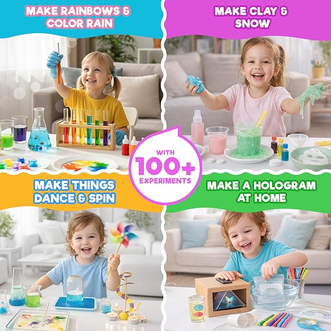 Doctor Jupiter Preschool Science Kit for Girls Ages 3-5 | Toddler Learning Activities, Birthday Gift Ideas for 3-4-5 Year Old Girls | Learning & Educational Toy STEM Kit with 100+ Experiments