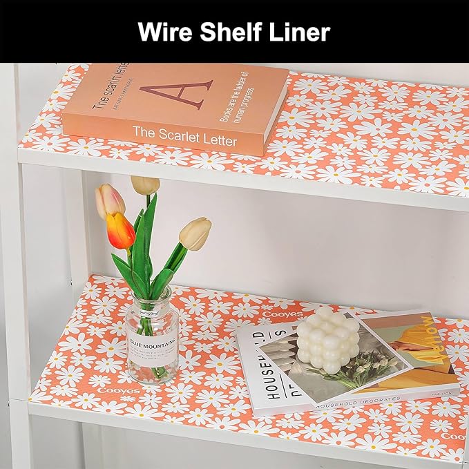 Cooyes Shelf Liner – Premium Non-Adhesive Cabinet & Drawer Liner for Kitchen – Waterproof Shelf Paper with Modern Pattern – Durable EVA Cabinet Mat – Easy to Cut （12" W x 120" L）