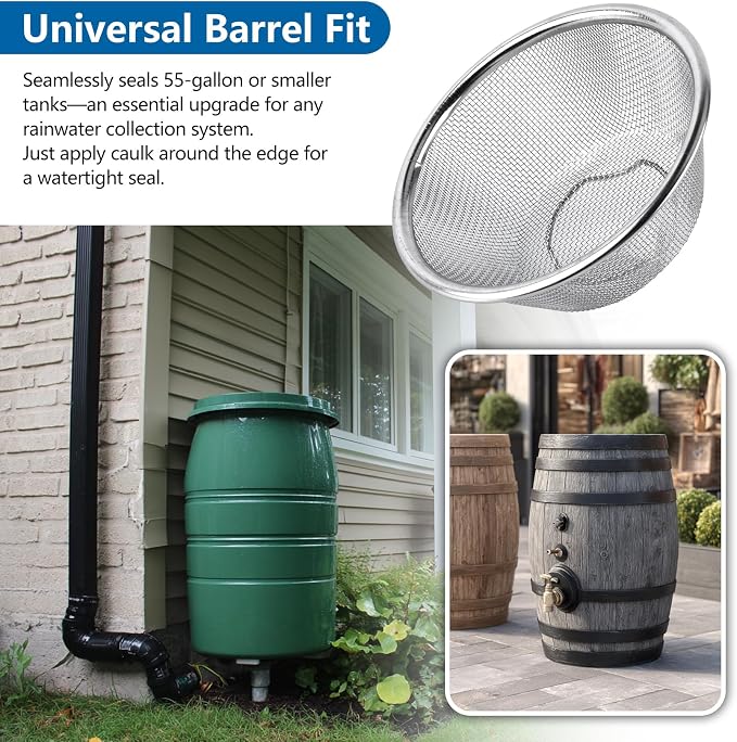 5" Rain Barrel Screen Kit with Hole Saw Tool