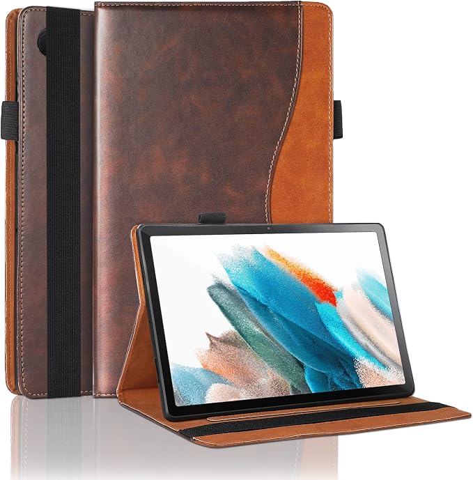 Case for Samsung Galaxy Tab A11 Plus 11 Inch 2025 Released (Model: SM-X310/SM-X315/SM-X236) Bussiness PU Leather Cover Flip Stand with Elastic Band &amp Card Holder-Brown