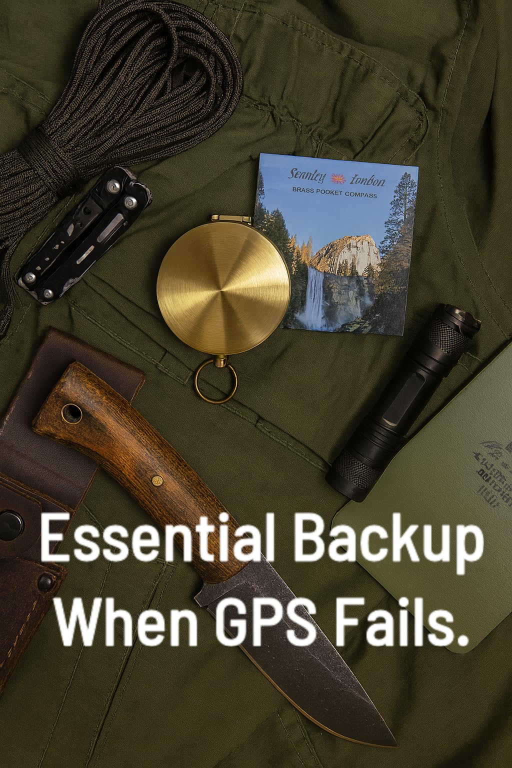 Glow in the Dark Brass Pocket Compass for Kids – Waterproof Navigation Tool for Camping, Hiking, Backpacking, Orienteering, Hunting, Survival Gear, Outdoor Safety & Adventure Gift