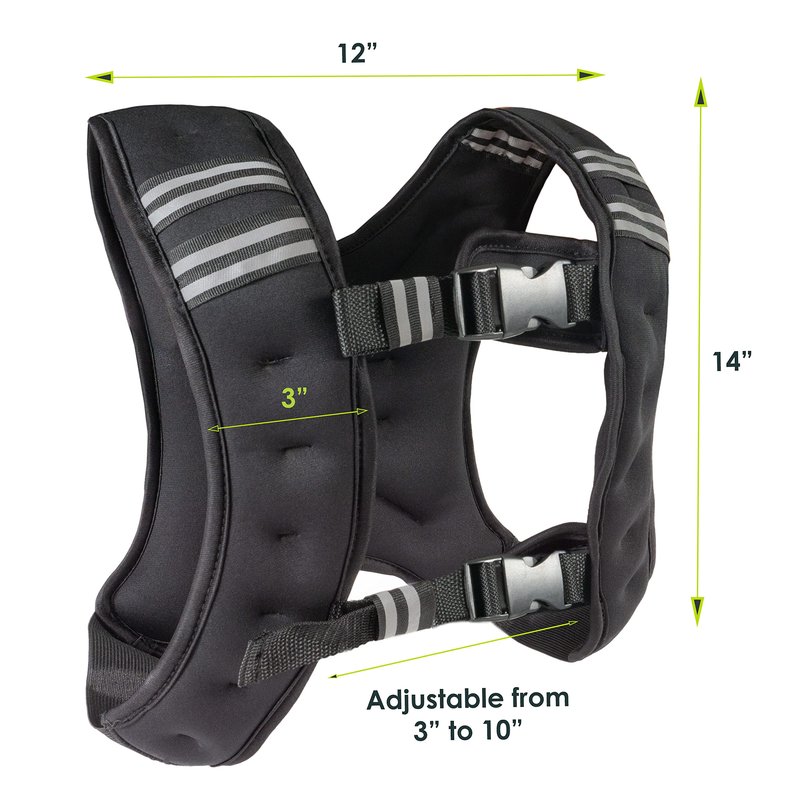 ProsourceFit Exercise Weighted Training Vest - 6lb, Black