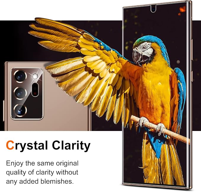 UniqueMe [2+2 Pack Compatible with Samsung Galaxy Note 20 Ultra 6.9 inch Soft TPU Screen Protector 【Not Glass】 and Camera Lens ProtectorHD Clarity [Case Friendly][Bubble Free] [Anti-slip tool]