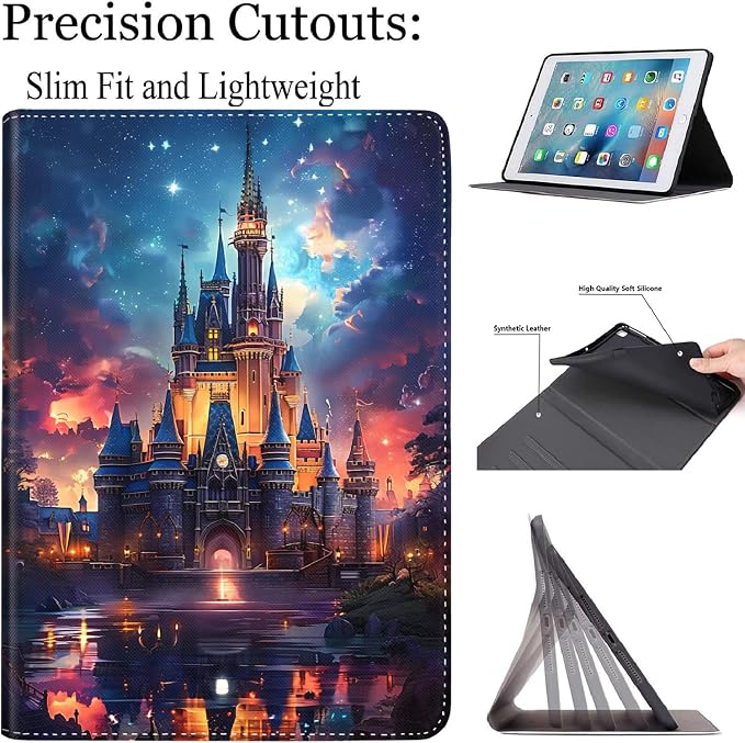 Case for New iPad (A16) 11th Generation 11 Inch 2025for iPad 10th Generation 2022 10.9 Inch Multi-Angle Stand Smart Cover Shockproof with Auto Wake/Sleep ，Starry Sky