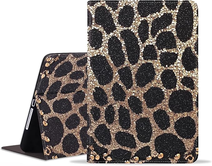 Case for iPad 6th/5th Generation (2018 2017 Model 9.7 Inch) iPad Air 2/Air 1 (9.7 Inch) Slim PU Leather Stand Folio Cover with Auto Wake Sleep African Woman Wolf