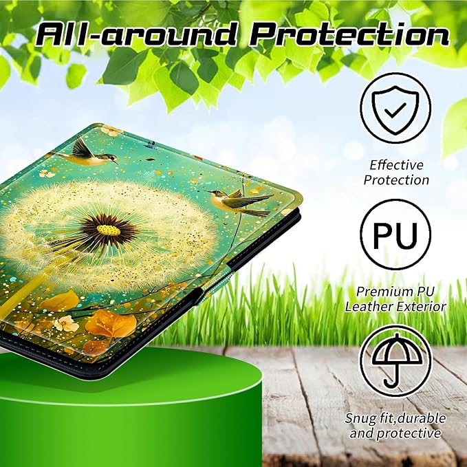 for Walmart Onn 10.1 2024 Onn 10.1 Gen 4 Universal Tablet Case 360 Degree Rotating Kickstand Protective Stand Case with Multiple Viewing PU Leather Shell Case Black Book Cat