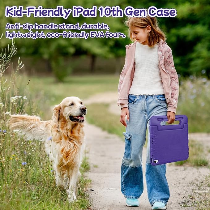 Case for iPad Pro 12.9 Case 2022/2021/2020/2018 with Pencil Holder &amp Hadle Stand Super Protection Kids Proof Cover for iPad Pro 12.9 inch 3rd/4th/5th/6th Generation Black