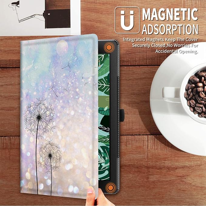 FUYOCWE for iPad Pro 13 Inch Case (M47th Generation2024 Model A2925A2926A3007)PU Leather Slim Folding Stand Case for iPad 13 7th GenAuto Sleep Wake Cover -A Dream Catcher Wolf