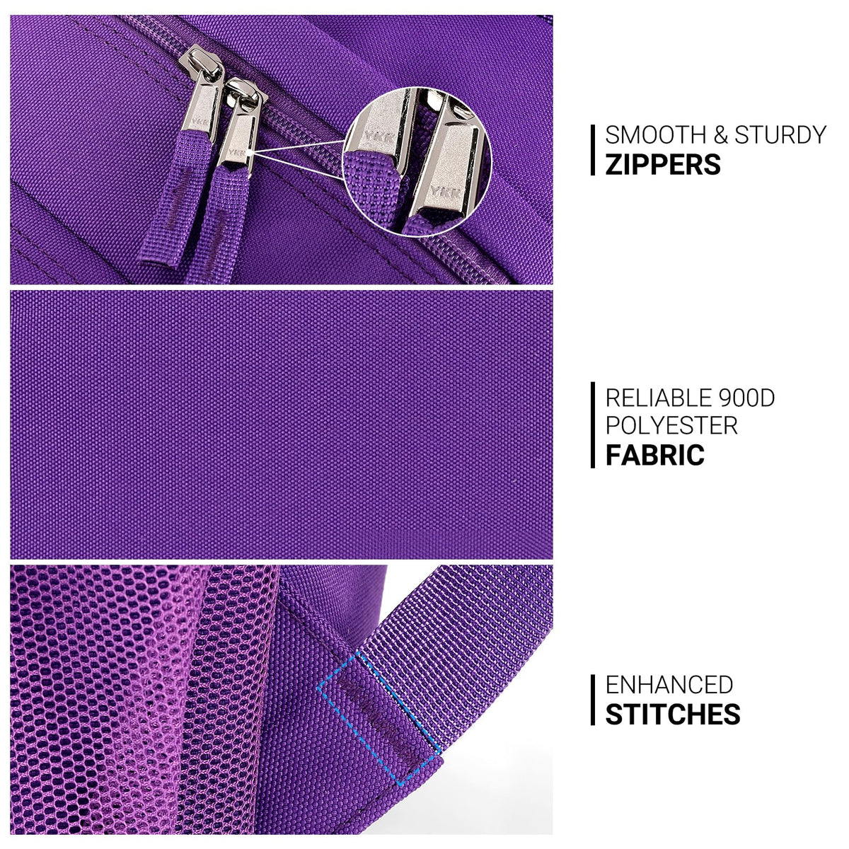 ZORFIN 26L Backpack for College, and Travel: Water Resistant Bookbag - Purple