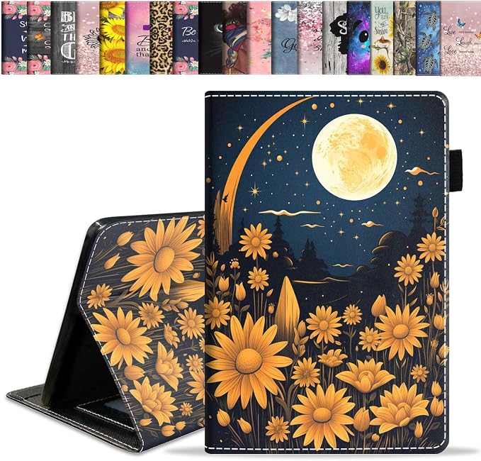 Case for Amazon Kindle Fire HD 10 Tablet 10.1 (9th/7th Generation 2019/2017 Release) Slim Folding Stand Folio Cover with Card Slot &amp Auto Wake/Sleep - African American Girl