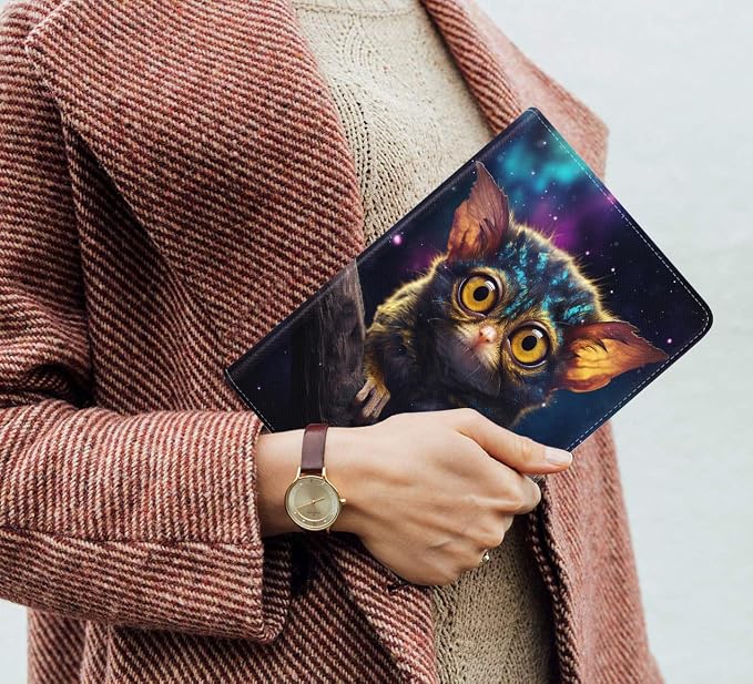 Case for iPad 6th/5th Generation (2018 2017 Model 9.7 Inch) iPad Air 2/Air 1 (9.7 Inch) Slim PU Leather Stand Folio Cover with Auto Wake Sleep African Woman Wolf