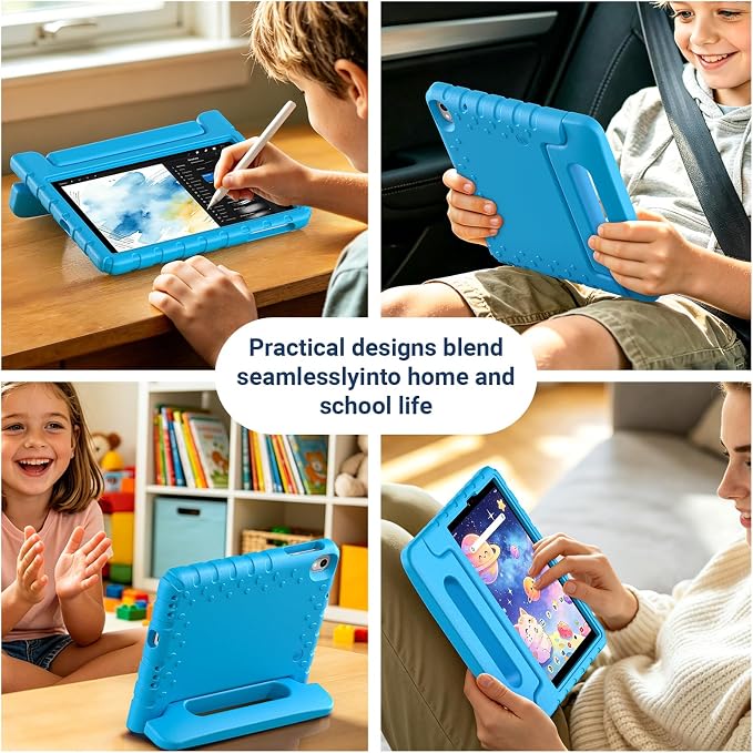 Kids Case for Onn 8 inch Tablet Case Gen 4 2024 (Model:100135923) | Foldable handle highly durable odorless and easy to install suitable for children's learning and play.
