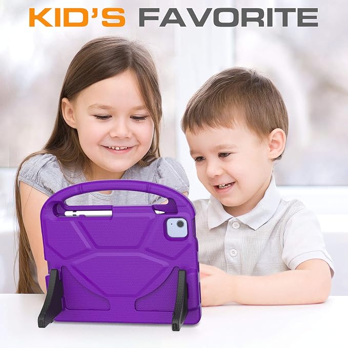 Kids Case for iPad (A16) 11th Generation 11 Inch 2025/iPad 10th Generation 10.9 Inch 2022 with Screen Protector and Pencil Holder Shockproof Handle Stand Cover for iPad 11/10 Gen Blue