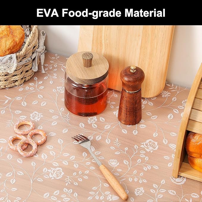 Cooyes Shelf Liner – Premium Non-Adhesive Cabinet & Drawer Liner for Kitchen – Waterproof Shelf Paper with Modern Pattern – Durable EVA Cabinet Mat – Easy to Cut （24" W x 360" L）