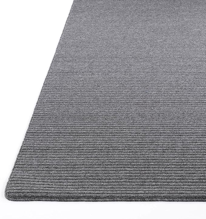 Non Slip Gray Solid Rubber Back Thing Rug for Living Room 6x9 Area Rugs for Kitchen, Rugs for Bedroom, Stain Resistant Easy Cleaning Non Shedding Carpet Gray 6 x 9