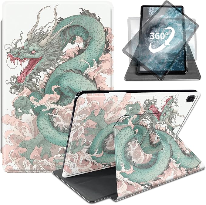 for Samsung Galaxy Tab S6 (10.5 inch) Tablet 2019 release-360 Degree Rotating Stand PU Leather Cover with Auto Wake/Sleep + S Pen HolderArt Butterfly