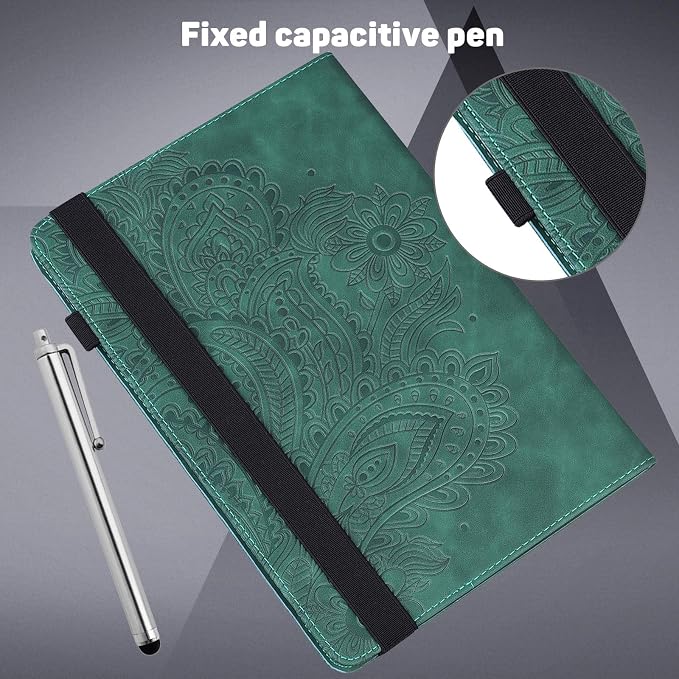 ALILANG Case for Samsung Galaxy Tab A 9.7 inch 2015 Case Model (SM-T550/T555/SM-P550/P555) Multi-Angle Viewing Protective Tablet Cover with Folding Stand &amp Pencil Holder -Blue