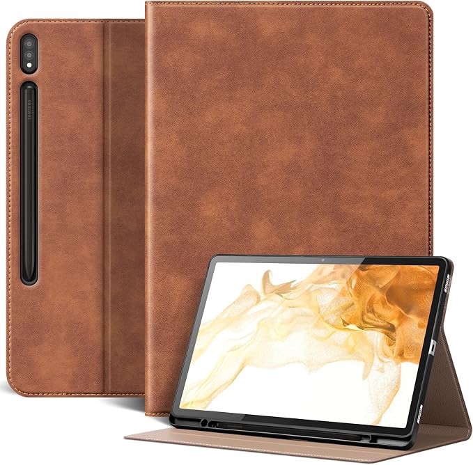Case for Samsung Galaxy Tab S10 Lite/S10 FE/S9 FE/S9 10.9/11 | Microfiber Leather Protective Cover with S Pen HolderSmart Folio Auto Sleep/WakeAdjustable StandShockproofSlimBlack